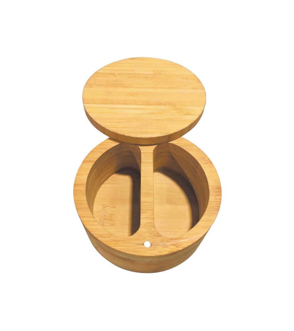 Dcasa Salero Y Pimentero Con Tapa De Bambú Natural De 170 Ml