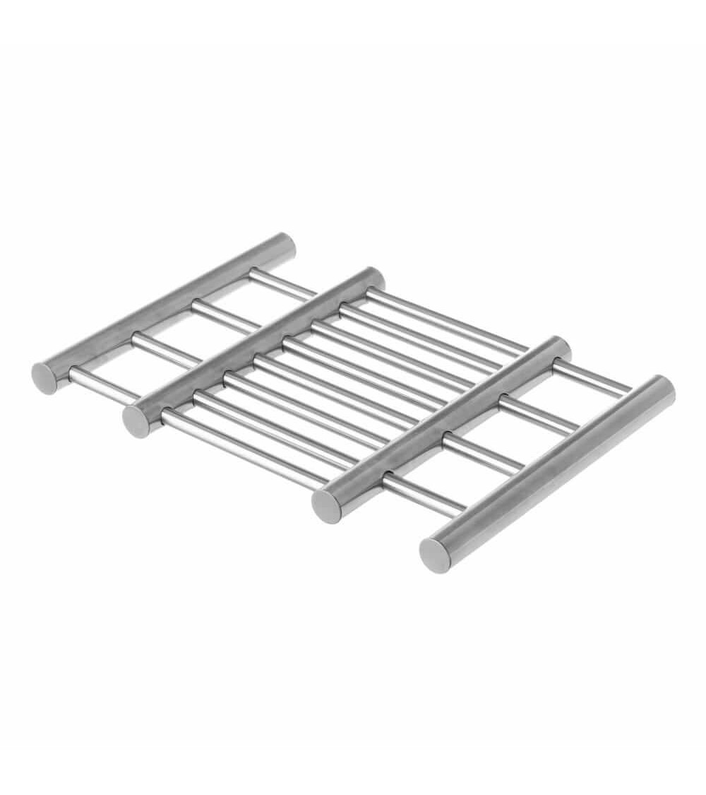 Dcasa Salvamantel extensible de acero inoxidable plateado de 22x20 cm