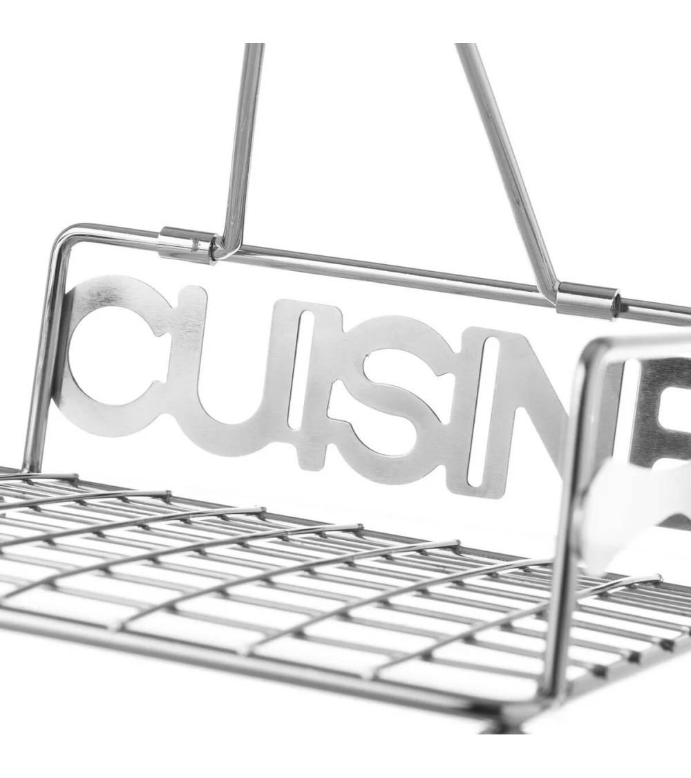 Dcasa Servilletero De Cocina Plateado De Metal De 18x18x7 Cm