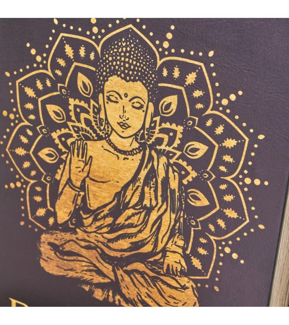 Dcasa Set De 2 Cajas Libro De Buda De Polipiel Y Madera Doradas