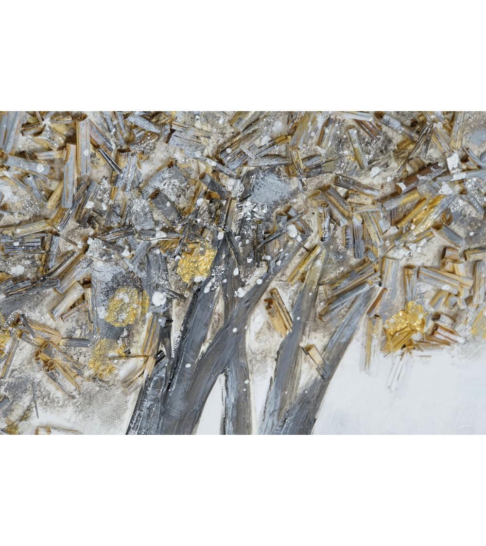 Dcasa Set De 2 Cuadro De Arboles Sobre Lienzo Marco De Madera De 90X60 Cm