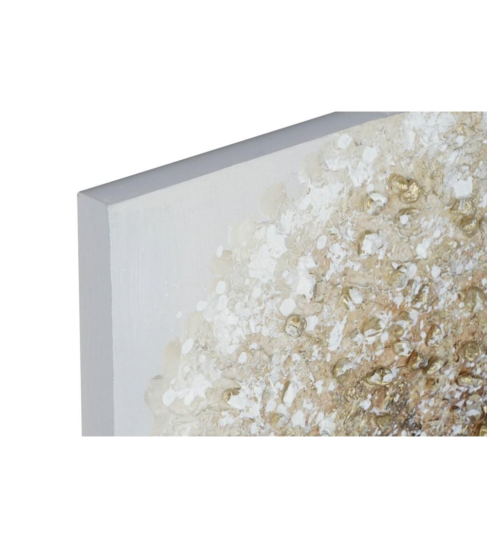 Dcasa Set De 2 Cuadro De Arboles Sobre Lienzo Marco De Madera De 50x50 Cm