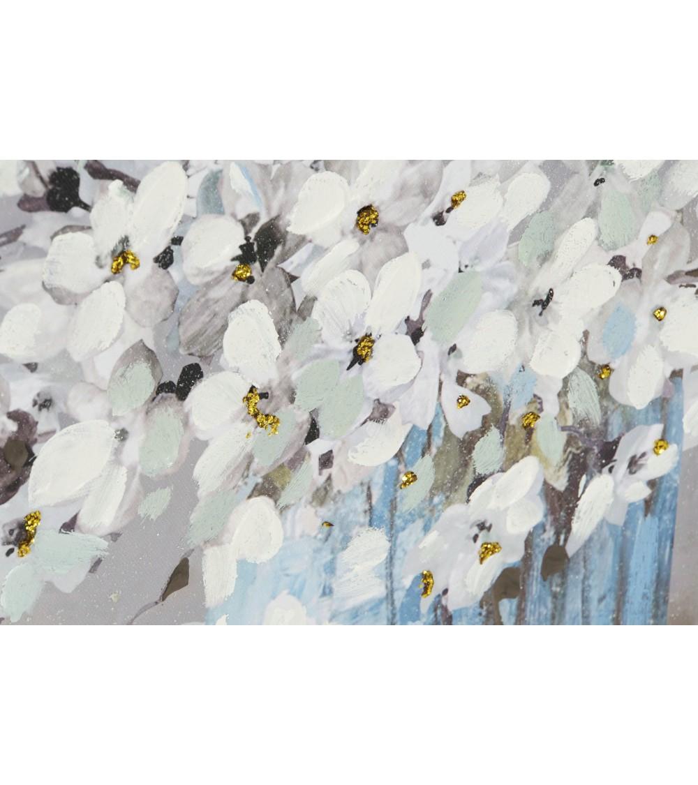 Dcasa Set De 2 Cuadro De Florero Sobre Lienzo Marco De Madera De 80x80 Cm