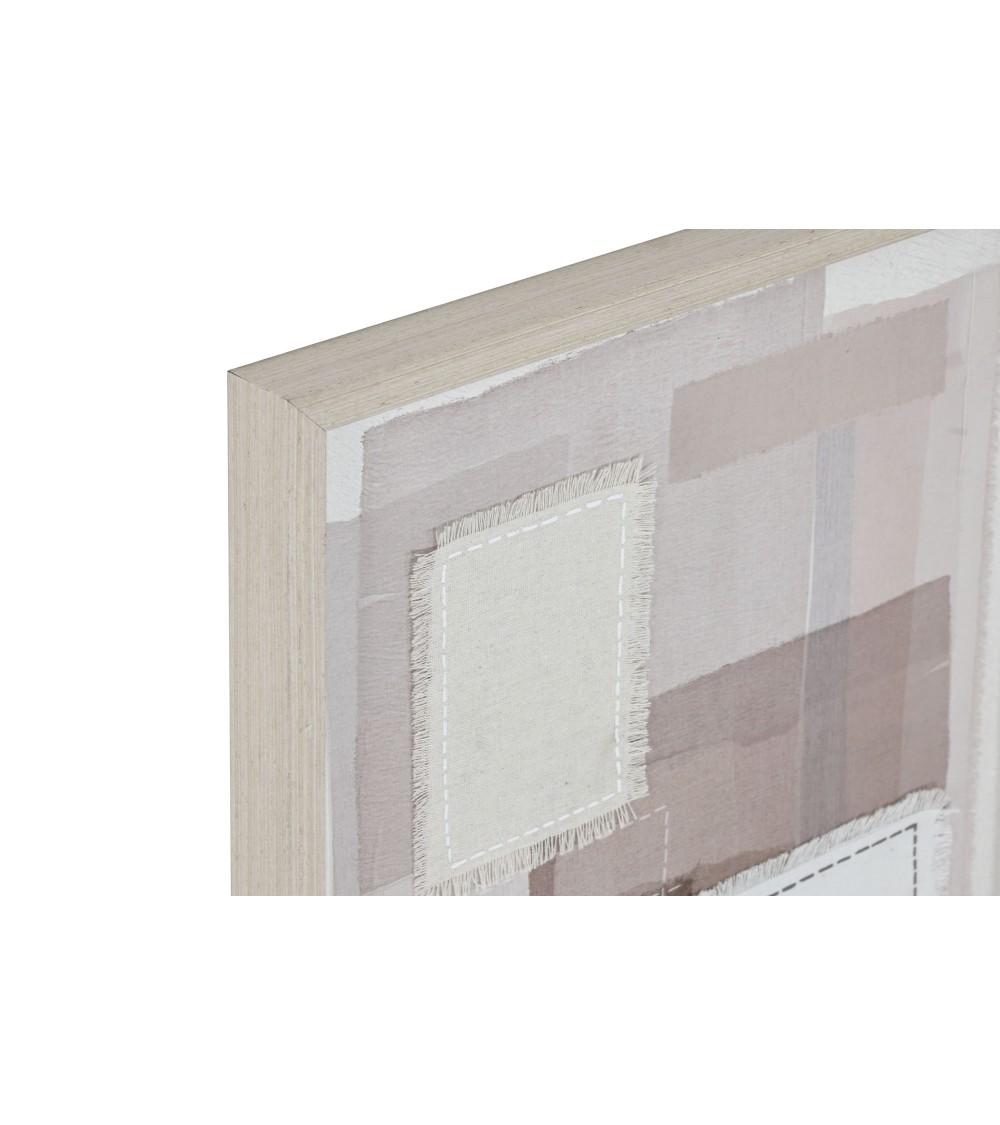 Dcasa Set De 2 Cuadro De Lino Estilo Abstracto De 40x50 Cm