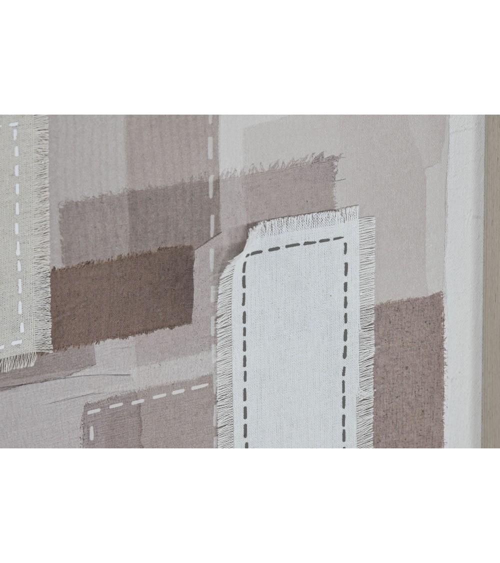 Dcasa Set De 2 Cuadro De Lino Estilo Abstracto De 40x50 Cm