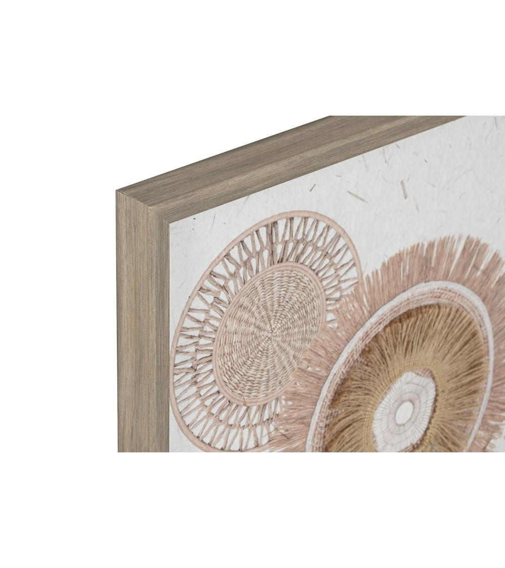 Dcasa Set De 2 Cuadro De Lino Yute Estilo Boho De 40x60 Cm