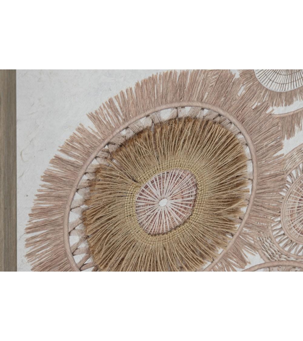 Dcasa Set De 2 Cuadro De Lino Yute Estilo Boho De 40x60 Cm