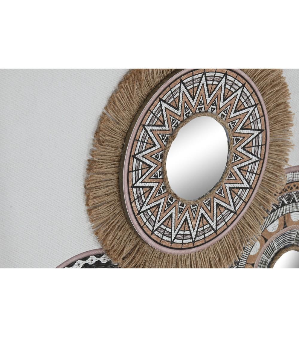 Dcasa Set De 2 Cuadro De Lino Yute Estilo Boho De 50x70 Cm