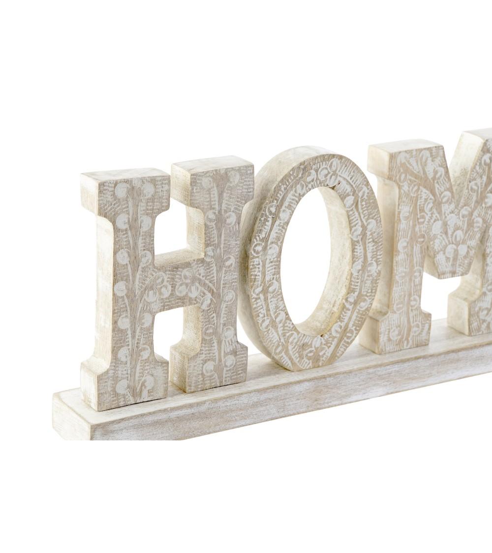 Dcasa Set De 2 Decoracion Home Y Love De Madera En Blanco Y Natural Decape