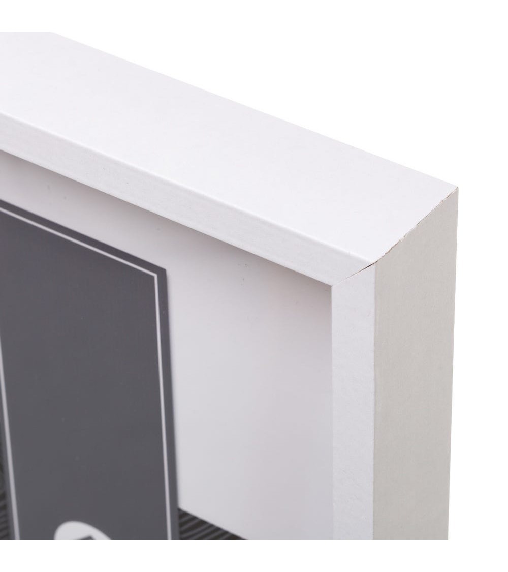 Dcasa Set De 2 Marcos De Fotos Cubo Blancos De Madera Con Cristal Para Foto De 13x18 Cm