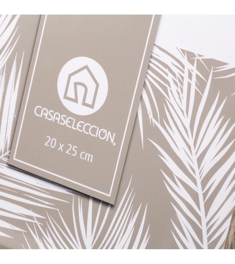 Dcasa Set De 2 Marcos De Fotos Cubo Grises De Madera Con Cristal Para Foto De 20x25 Cm