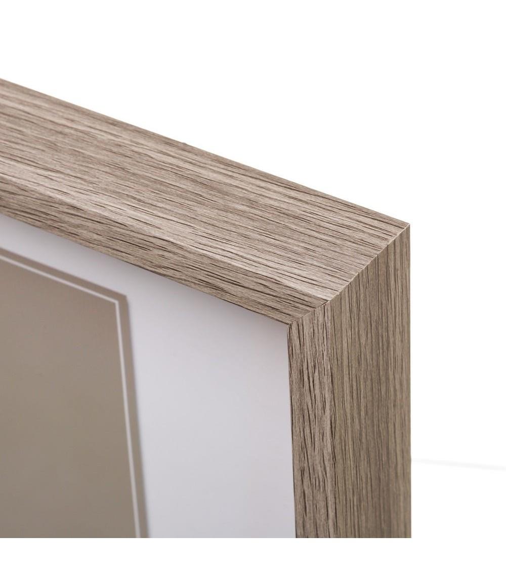 Dcasa Set De 2 Marcos De Fotos Cubo Grises De Madera Con Cristal Para Foto De 10x15 Cm