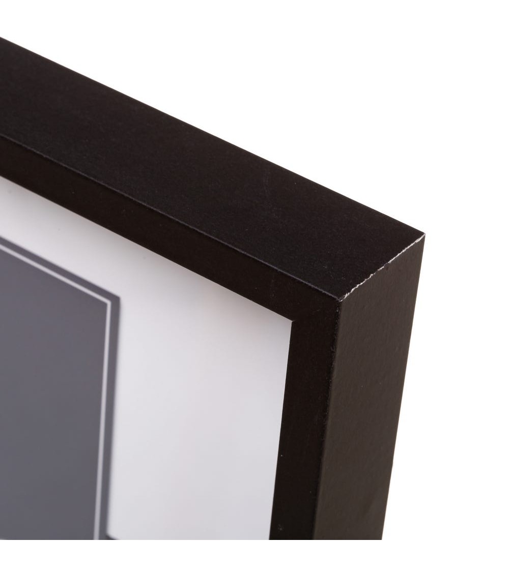 Dcasa Set De 2 Marcos De Fotos Cubo Negros De Madera Con Cristal Para Foto De 20x25 Cm