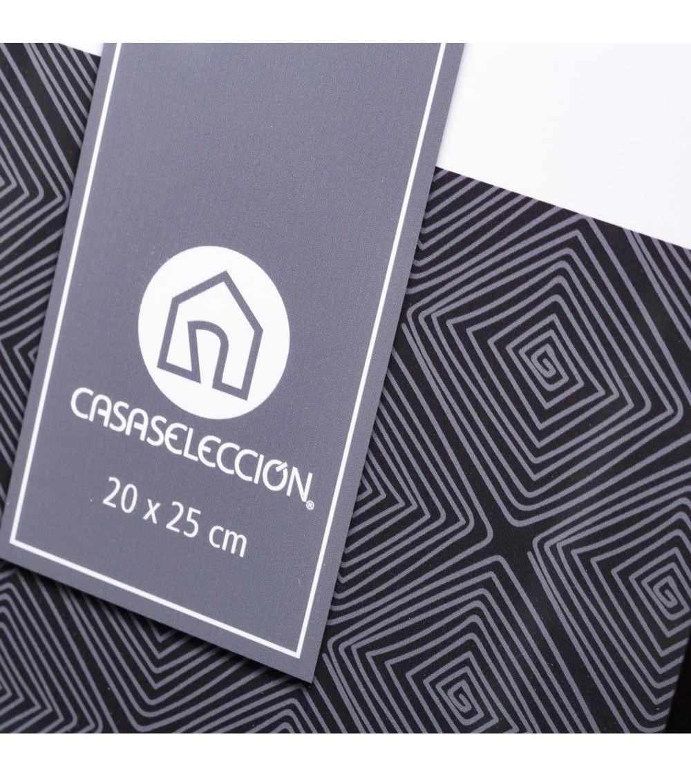 Dcasa Set De 2 Marcos De Fotos Cubo Negros De Madera Con Cristal Para Foto De 20x25 Cm