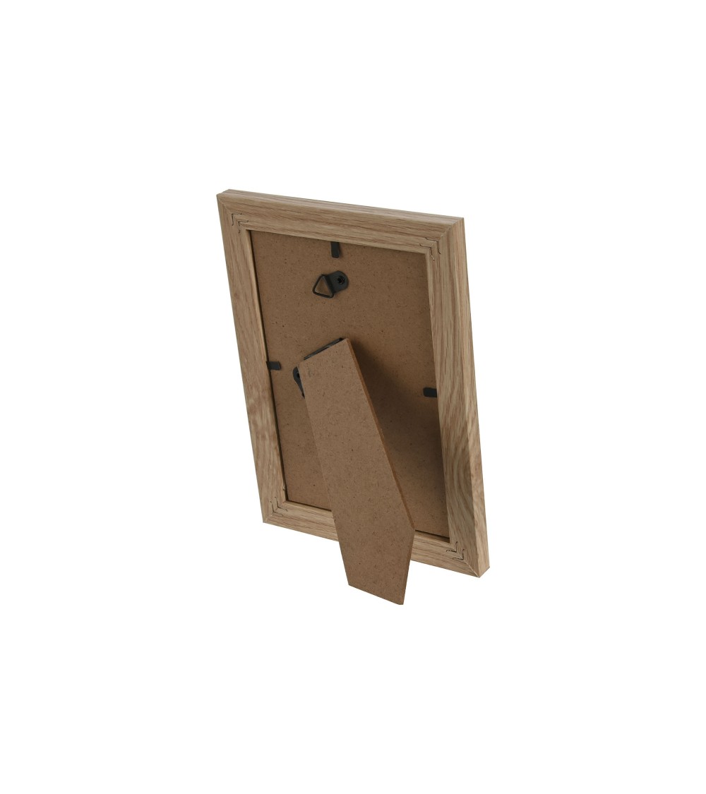 Dcasa Set De 2 Marcos De Fotos Natural De Madera Con Cristal Para Foto De 10x15 Cm