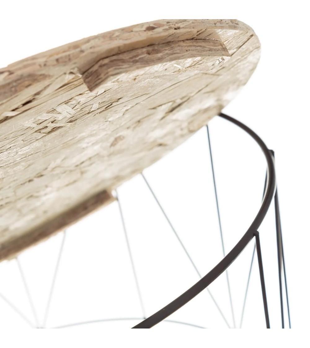 Dcasa Set De 2 Mesitas Auxiliares De Metal Es Negras