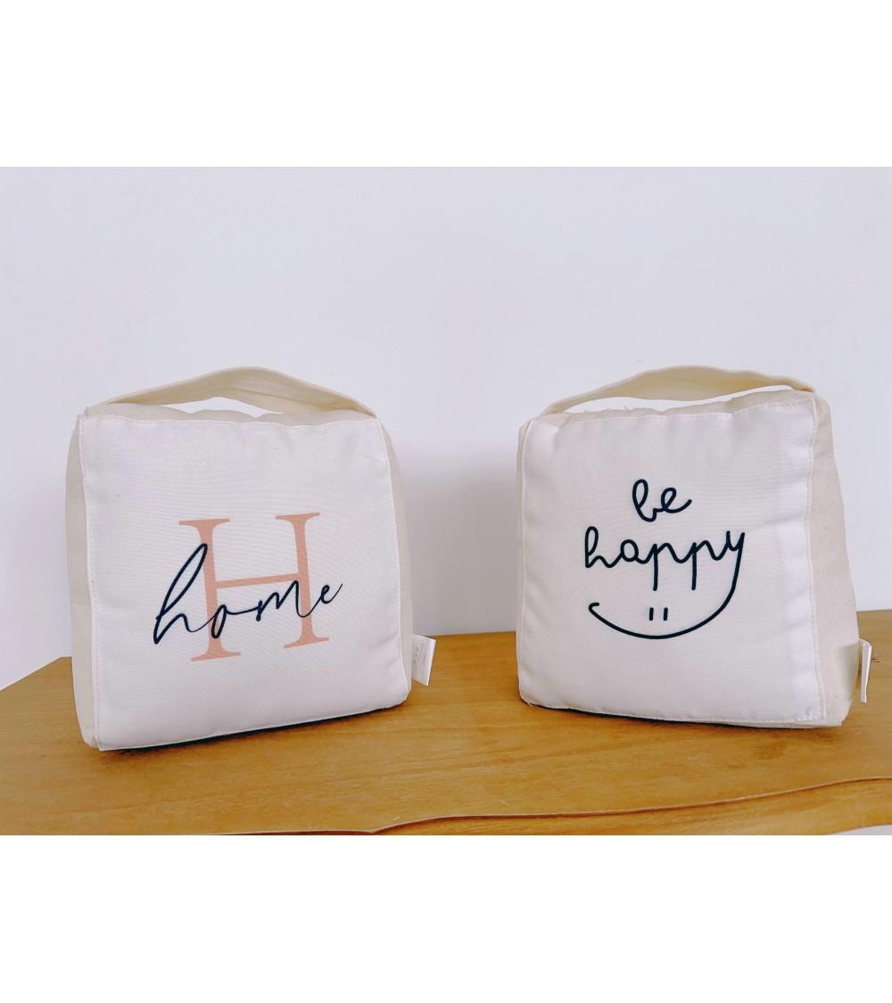 Dcasa Set De 2 Sujeta Puertas Para Suelo Original Home And Happy De Tela/arena Topes De Puerta Decorativo