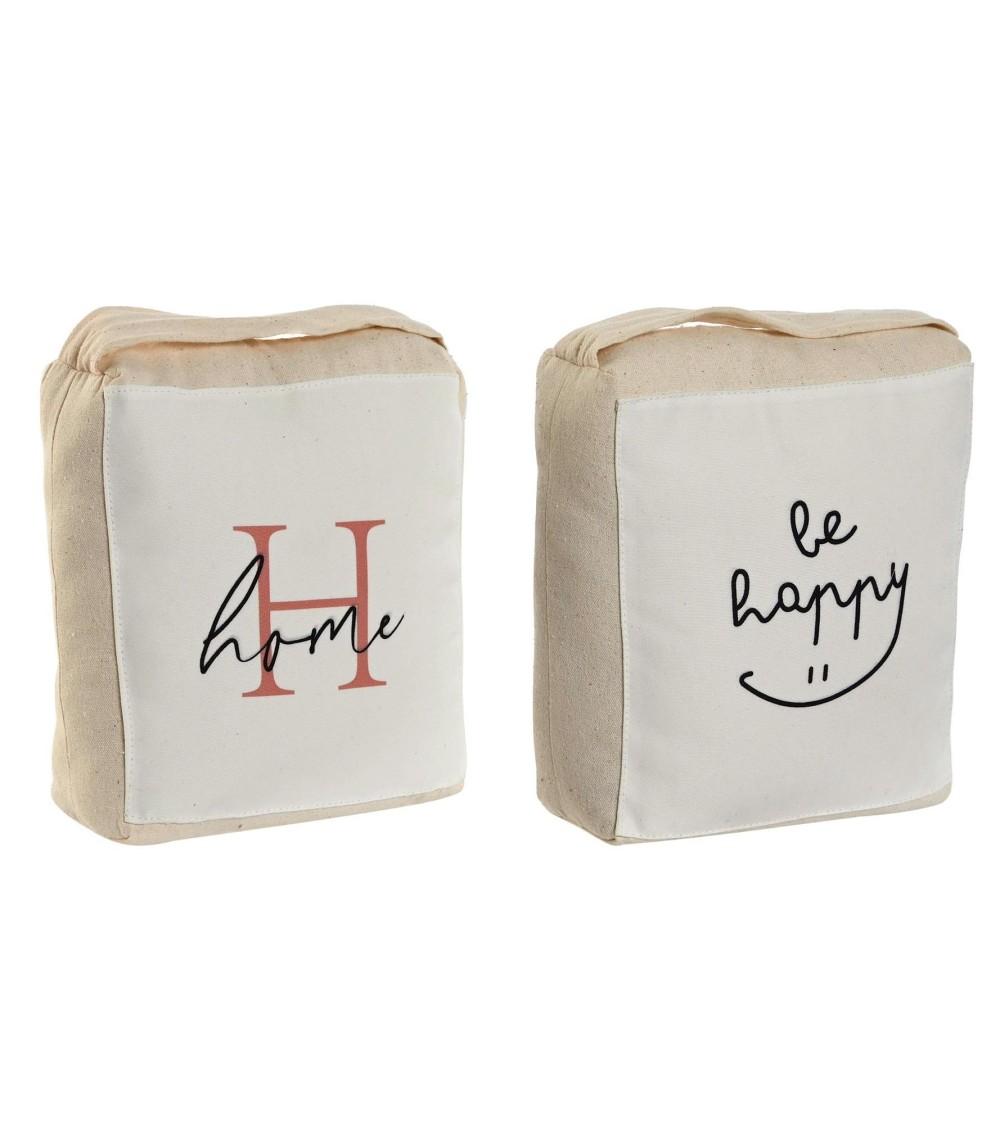 Dcasa Set de 2 sujeta puertas para suelo original Home and Happy de tela/arena topes de puerta decorativo