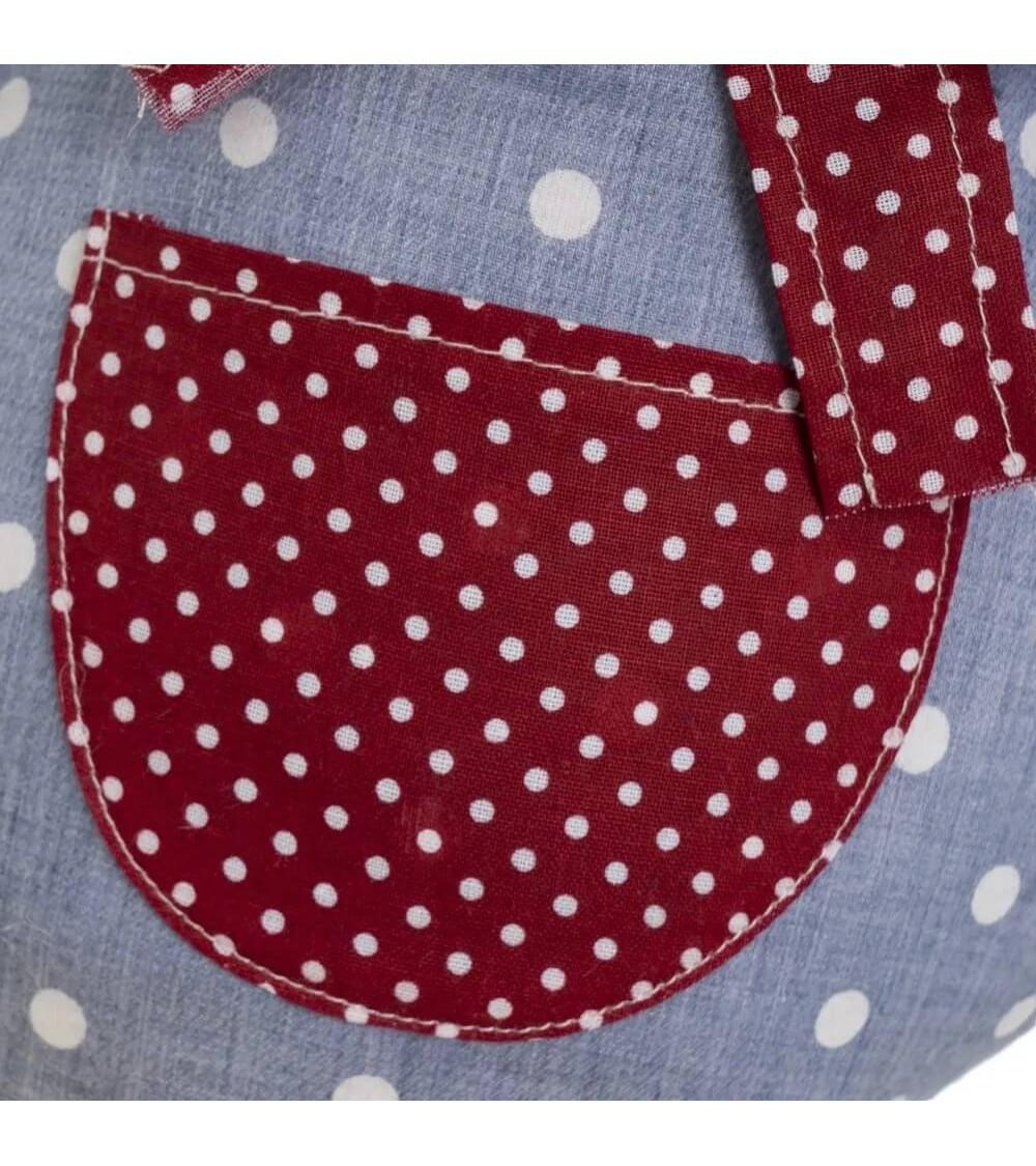 Dcasa Set De 2 Topes De Puerta De Patos Gris Y Azul De Tela Y Gravilla De 19x17x29 Cm