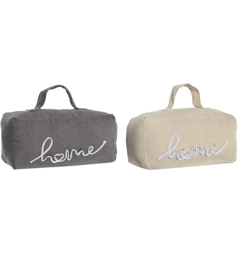 Dcasa Set de 2 topes de puerta de tela y gravilla Home en beig y gris