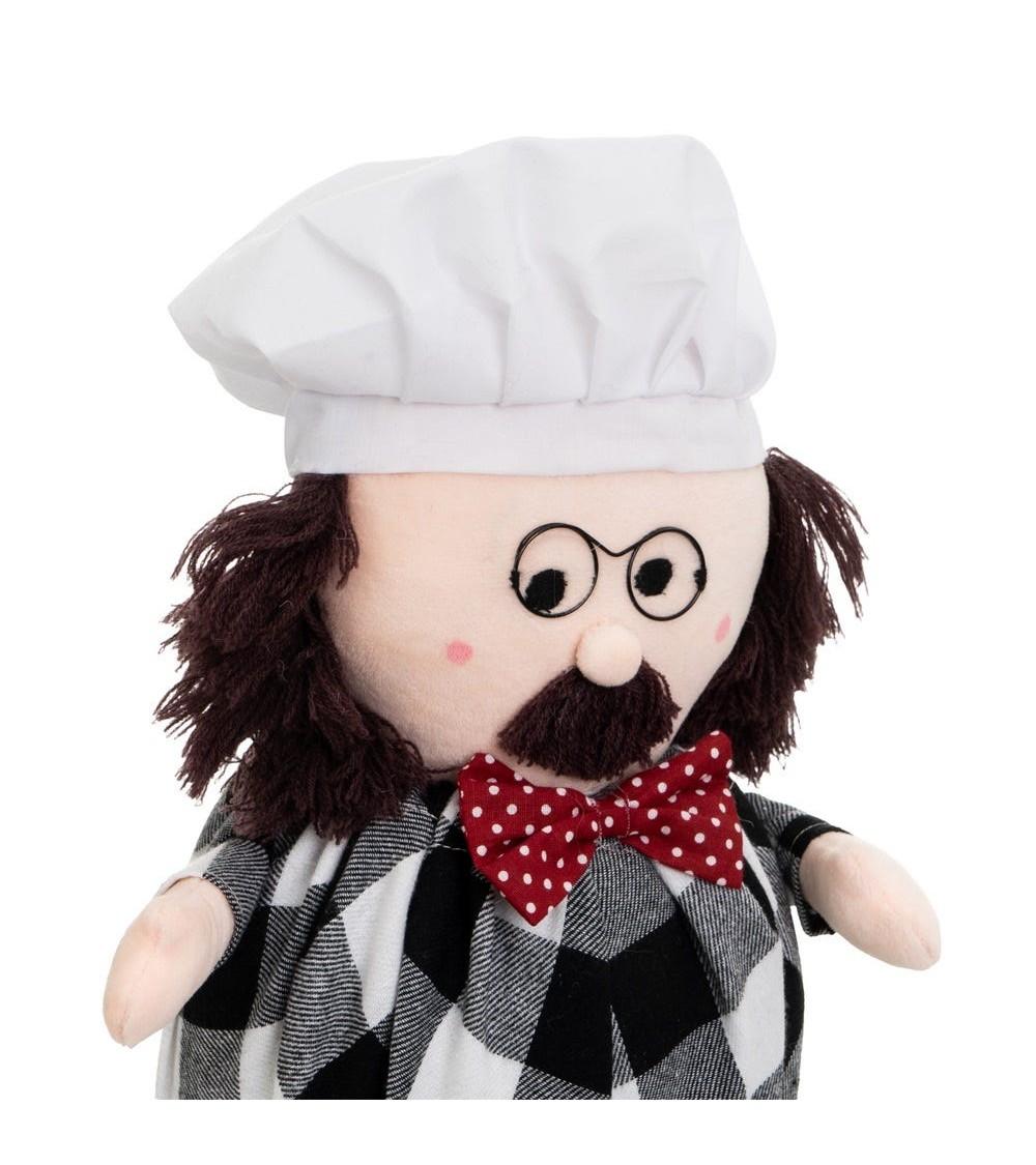 Dcasa Set De 2 Topes De Puerta Original Pareja Cocinero De Tela Y Gravilla