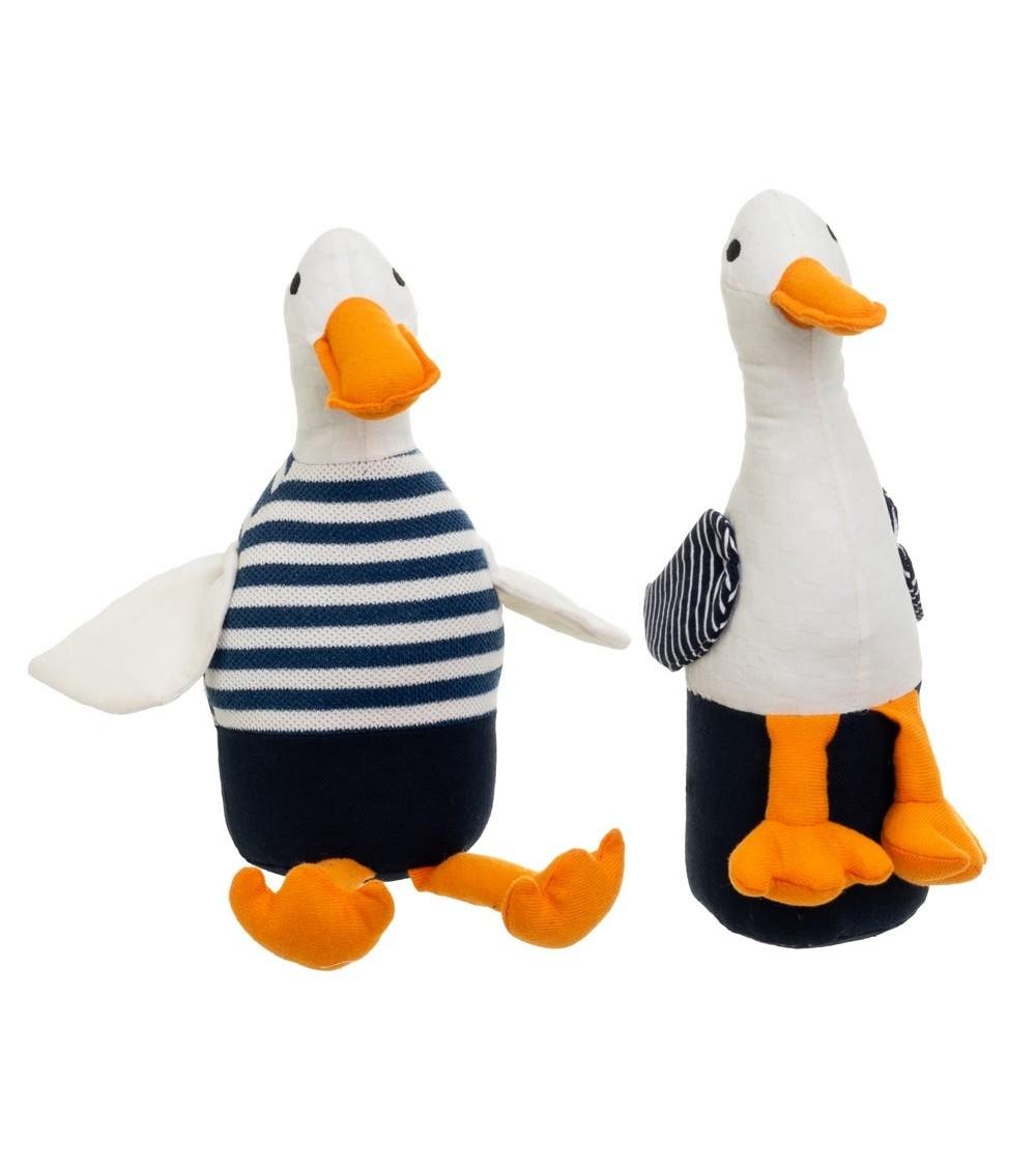 Dcasa Set De 2 Topes De Puerta Original Pareja Pato De Tela Y Gravilla