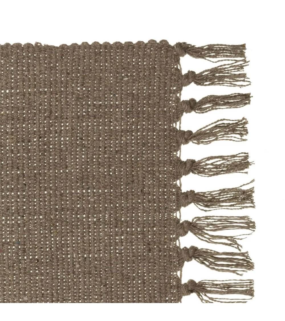 Dcasa Set De 3 Alfombras De Flecos De Algodón Natural De 50x80 Cm