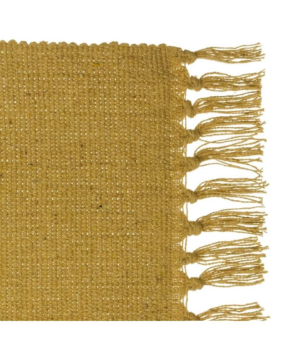 Dcasa Set De 3 Alfombras De Flecos De Algodón Natural De 50x80 Cm