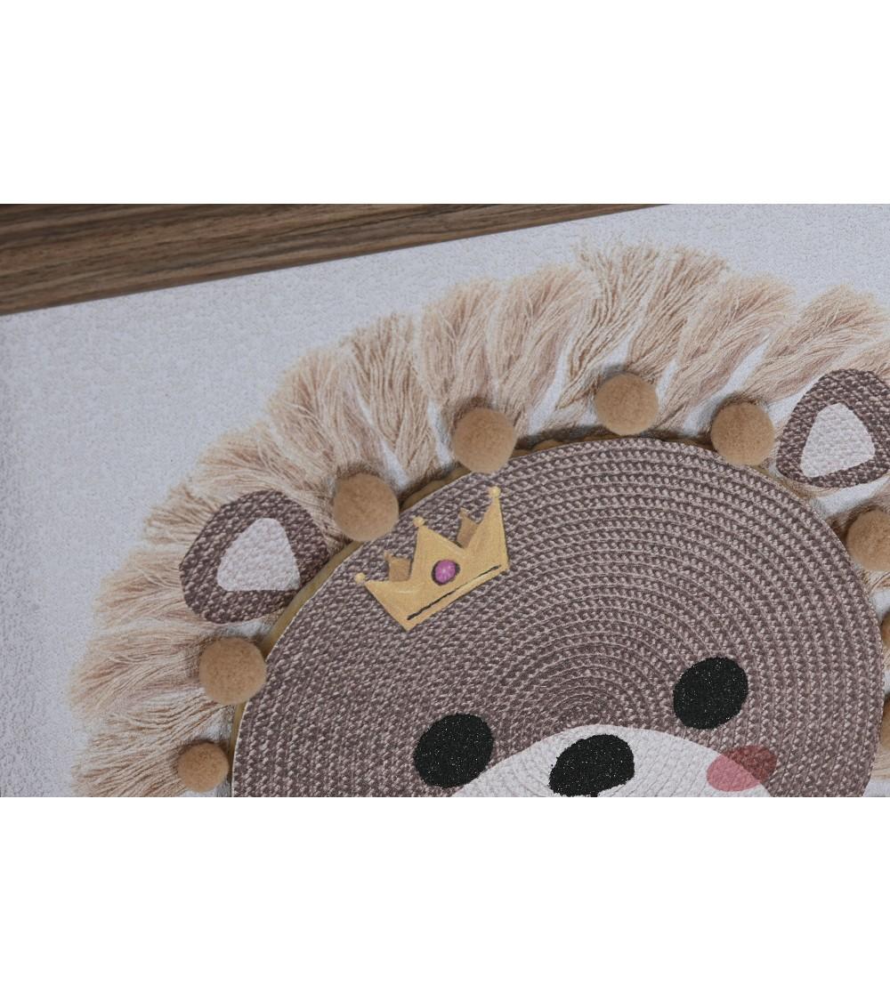 Dcasa Set De 3 Cuadro De Rafia Estilo Animal 3D De 30x30 Cm