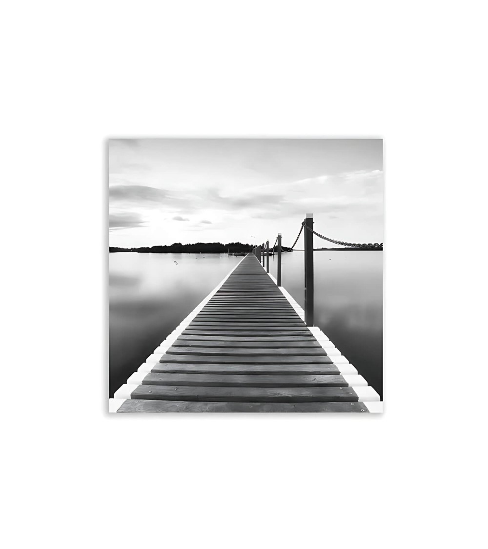 Dcasa Set De 3 Cuadros De Paisaje Fotoimpresos Sobre Lienzo En Blanco Y Negro De 50x50 Cm