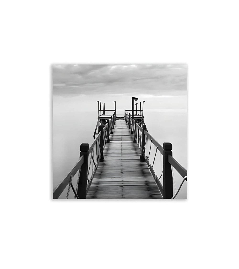 Dcasa Set De 3 Cuadros De Paisaje Fotoimpresos Sobre Lienzo En Blanco Y Negro De 50x50 Cm