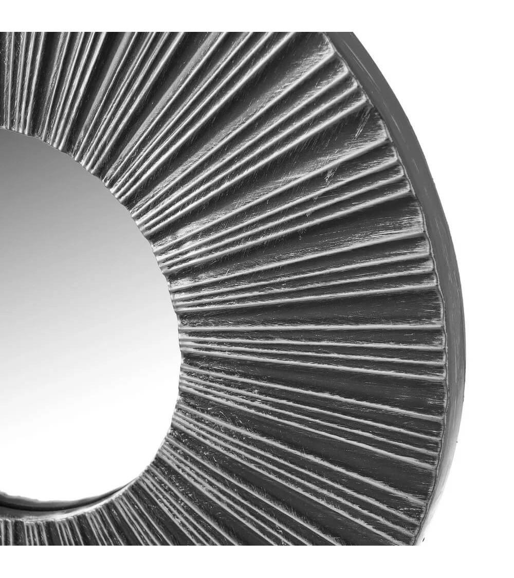 Dcasa Set De 3 Espejos De Rayas Plata Envejecida De Cristal Y Plástico