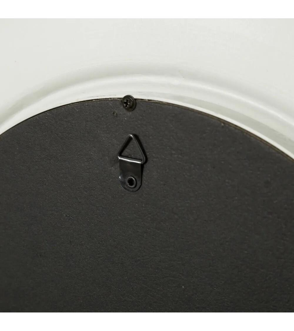 Dcasa Set De 3 Espejos Envejecidos Blancos Y Dorados Con Moldura De Plástico PP