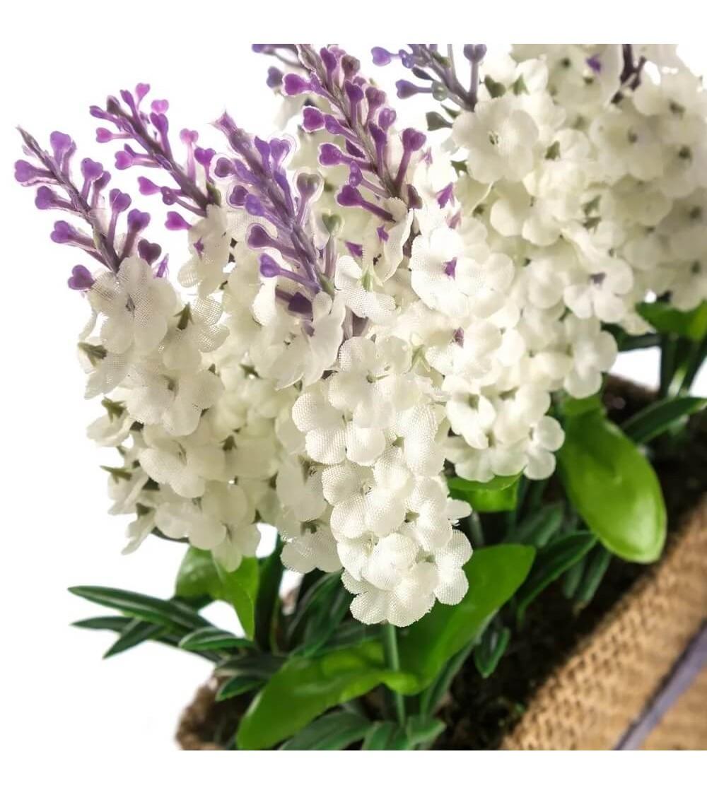 Dcasa Set De 3 Plantas Artificiales De Lavanda De Tela Lila De 11x7x19 Cm