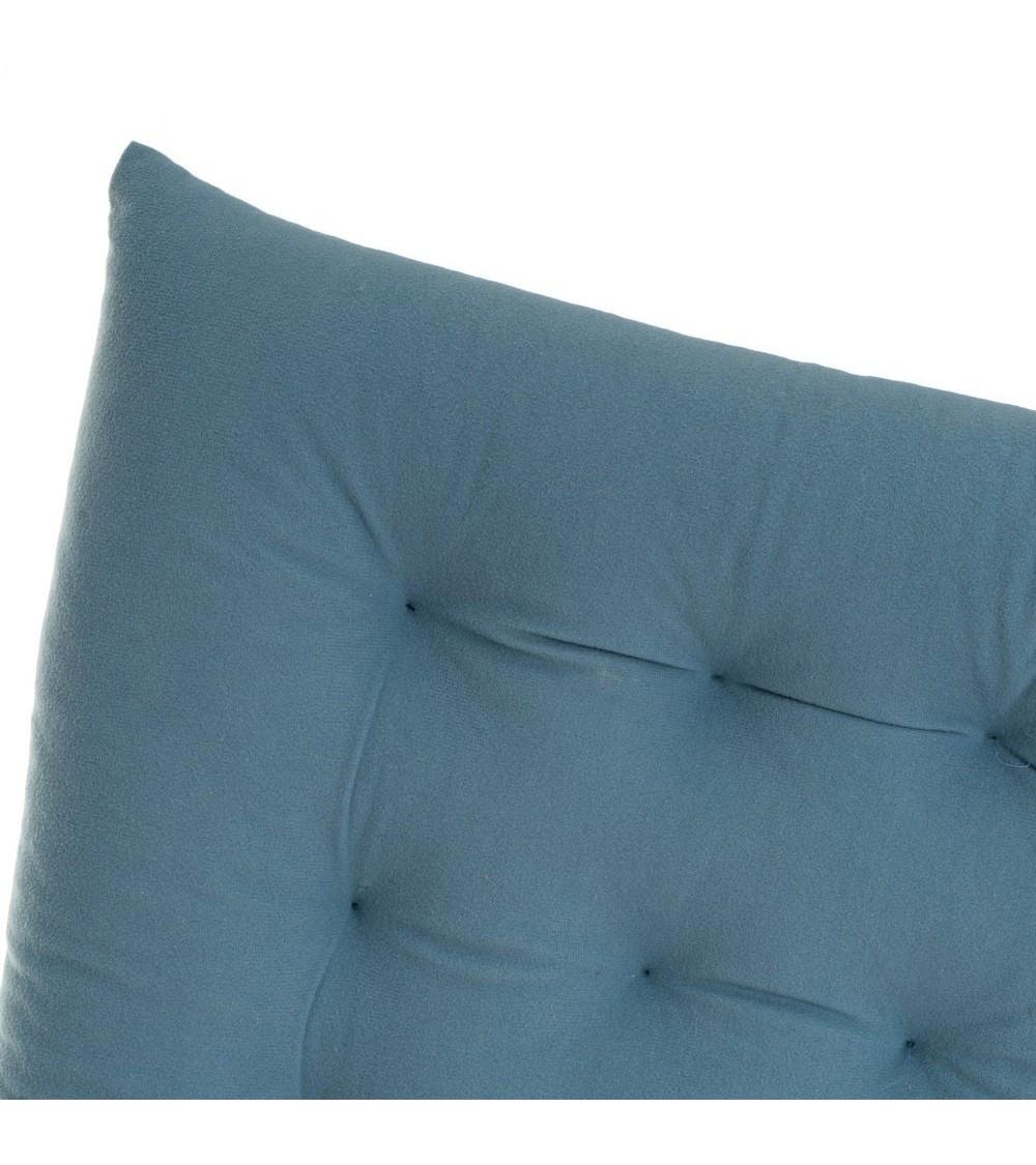 Dcasa Set De 4 Cojines Acolchados Para Silla Azules De Antelina De 40x40 Cm