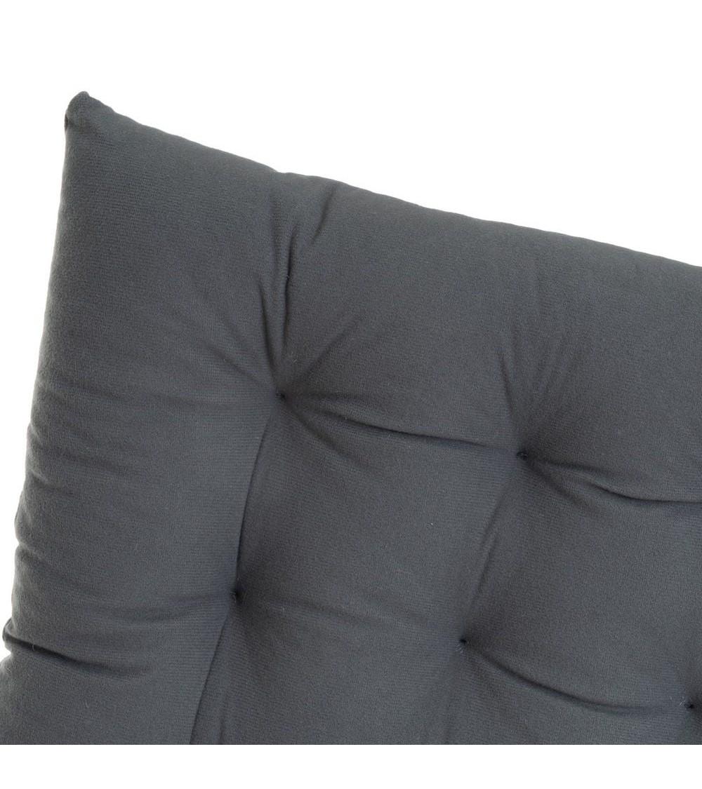 Dcasa Set De 4 Cojines Acolchados Para Silla Gris Oscuro De Antelina De 40x40 Cm