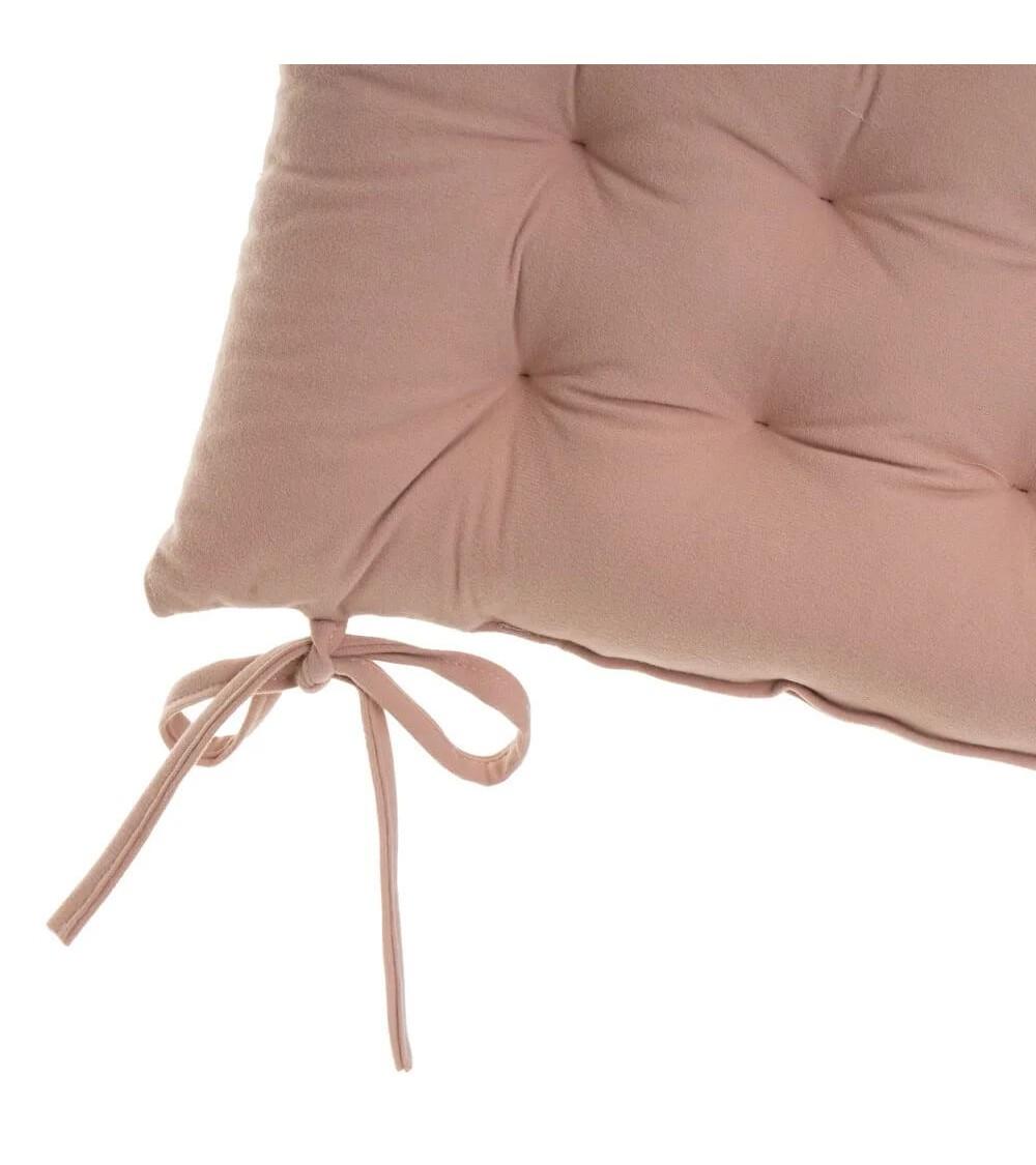 Dcasa Set De 4 Cojines Acolchados Para Silla Rosas De Antelina De 40x40 Cm