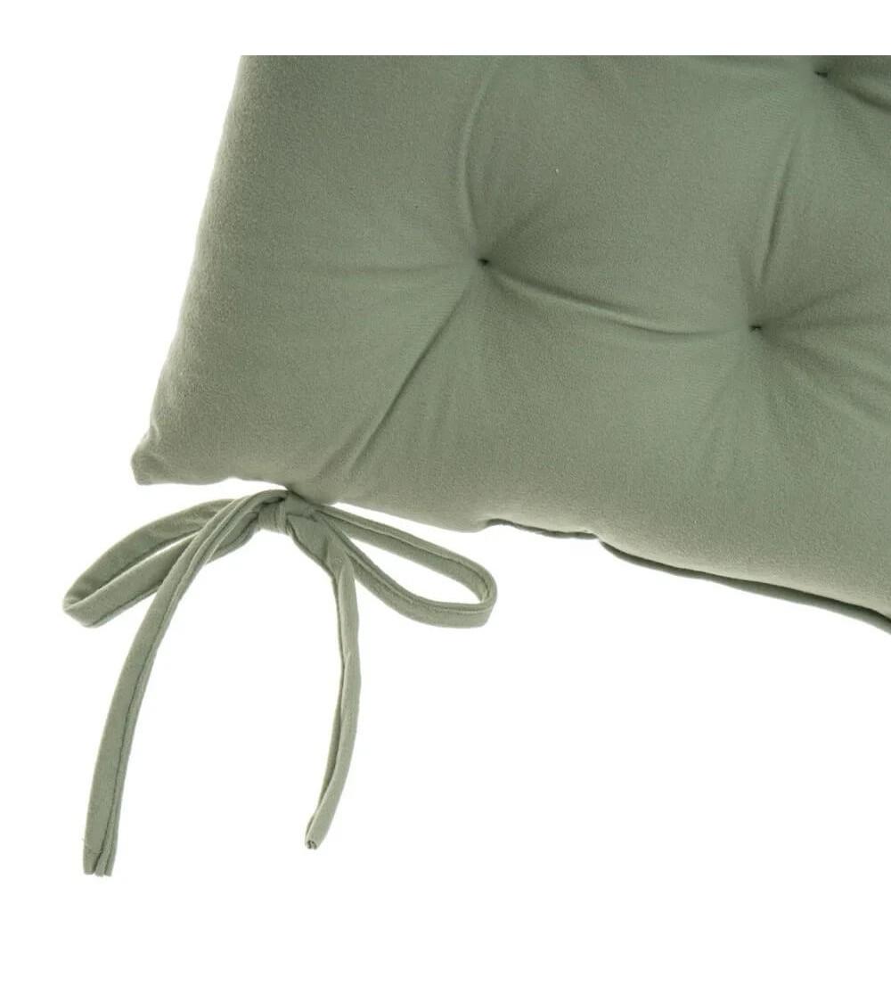 Dcasa Set De 4 Cojines Acolchados Para Silla Verdes De Antelina De 40x40 Cm