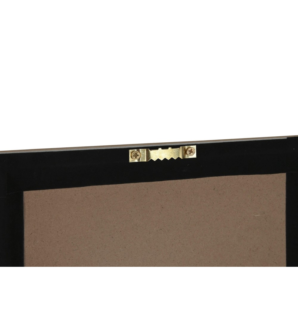 Dcasa Set De 4 Cuadro Cristal Papel Mache Enmarcado De 22x22 Cm