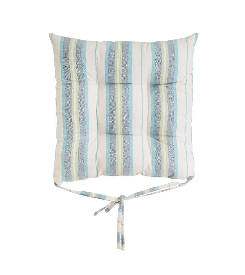 Dcasa Set De 6 Cojines Acolchados Para Silla Rayas Colores De Algodon De 40x40 Cm