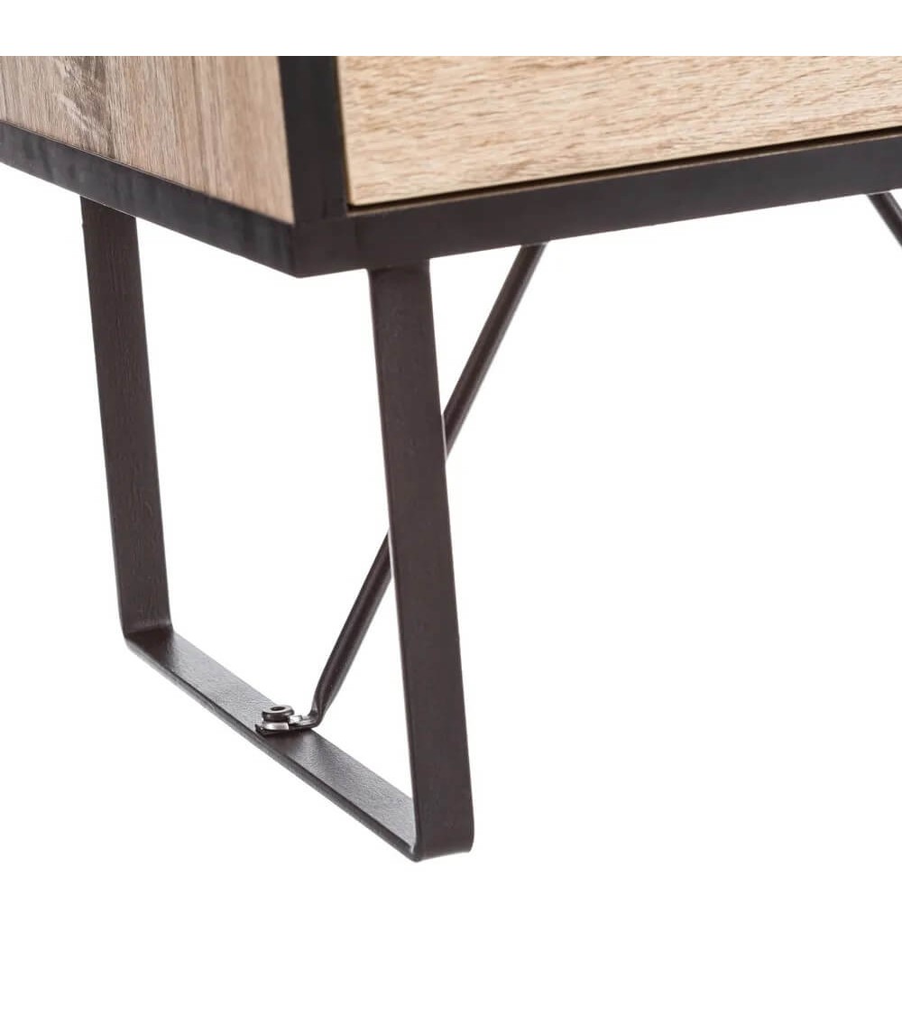 Dcasa Sinfonier Natural 4 Cajones De Madera De Metal De 100x35x40 Cm