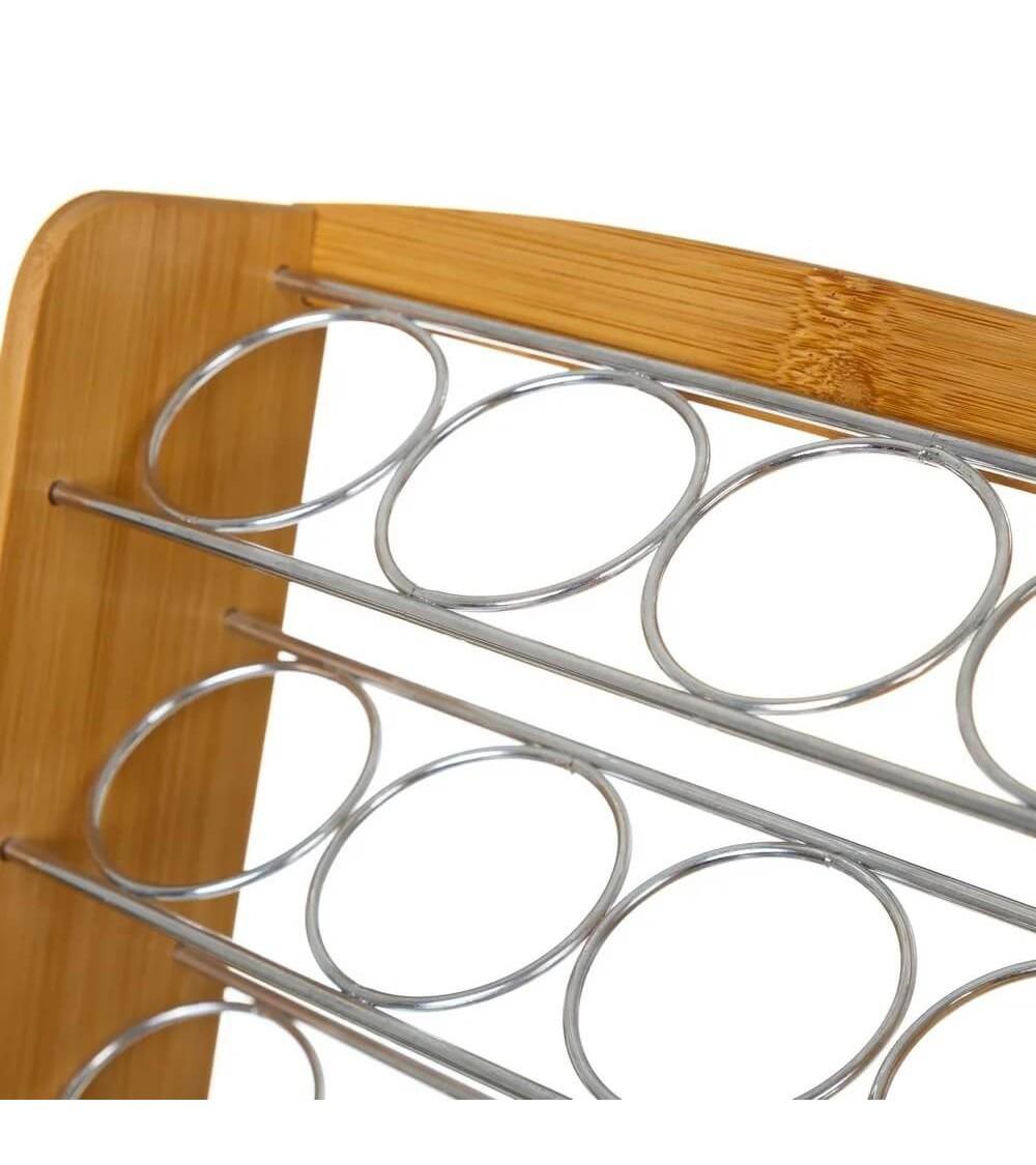 Dcasa Soporte Cápsulas Café Marrón Bambú De 26x6x22 Cm