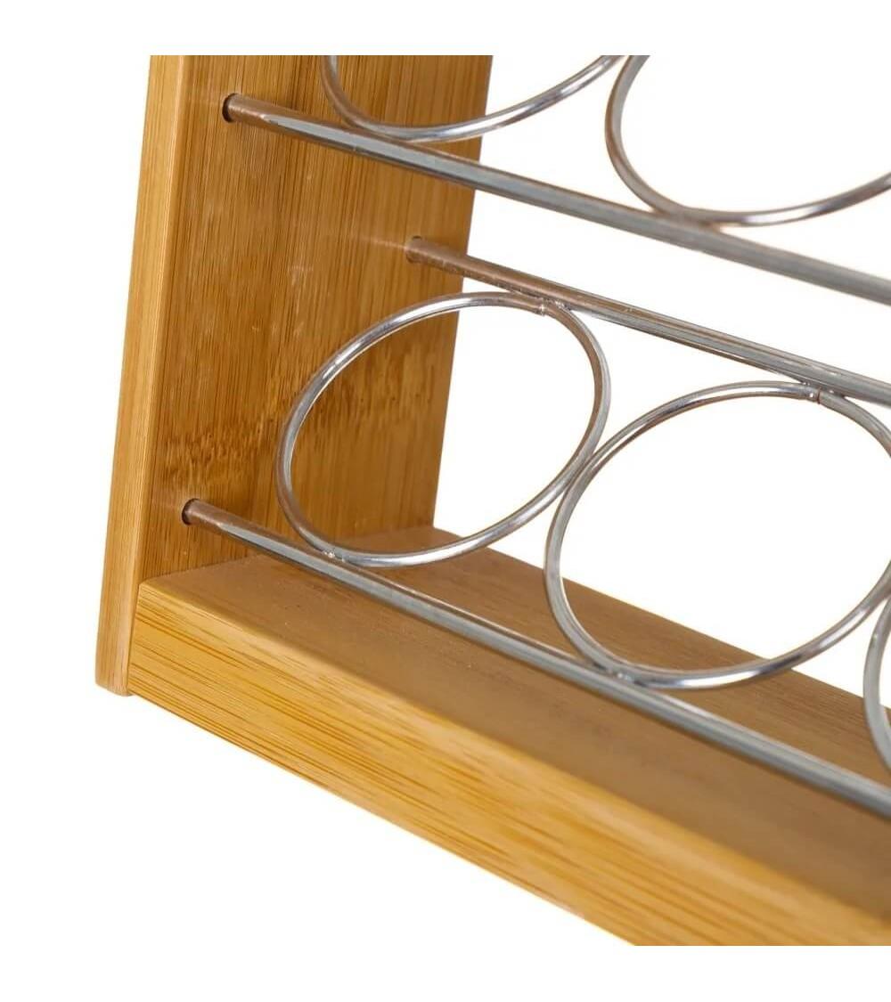 Dcasa Soporte Cápsulas Café Marrón Bambú De 26x6x22 Cm