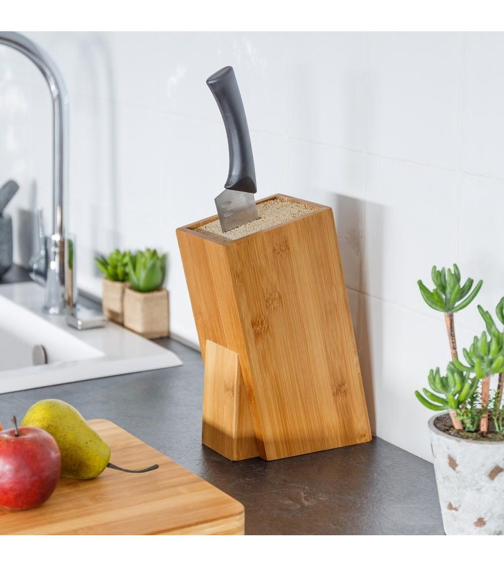 Dcasa Soporte Cuchillos Marrón Bambú Nordico De 10x13x26 Cm Tacoma Para Cuchillos De Cocina