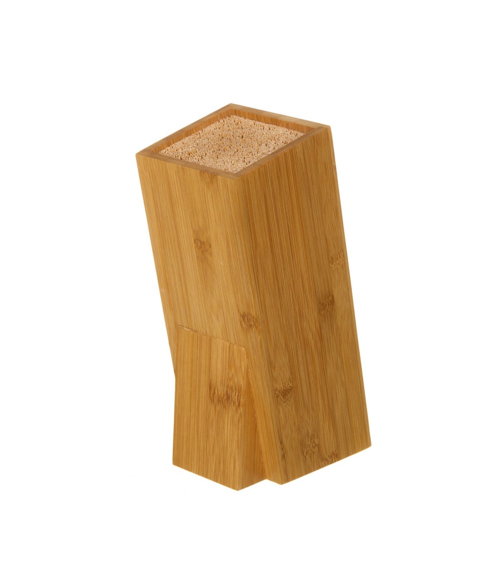 Dcasa Soporte cuchillos marrón bambú nordico de 10x13x26 cm Tacoma para cuchillos de cocina
