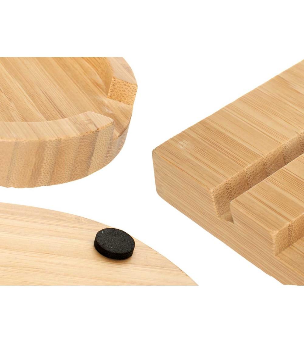 Dcasa Soporte De Cocina Bambu Para Tapa Cucharas Libro De Receta