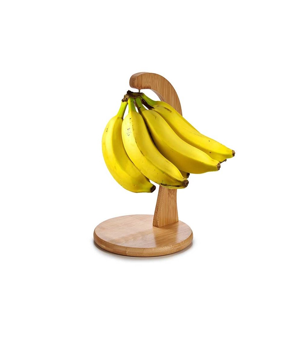 Dcasa Soporte Para Plátanos De Bambu Con Gancho 18x18x28 5 Cm