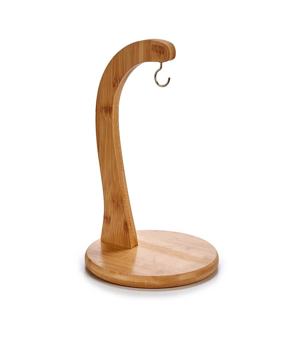 Dcasa Soporte para Plátanos de bambu con gancho 18x18x28 5 cm