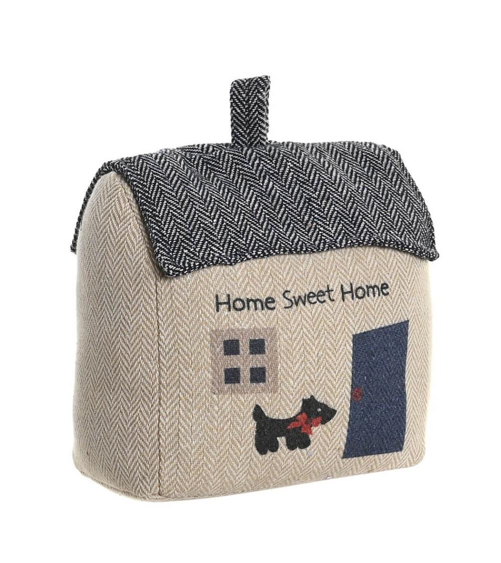 Dcasa Sujeta puerta para suelo Home Sweet Home de tela topes de puerta decorativo