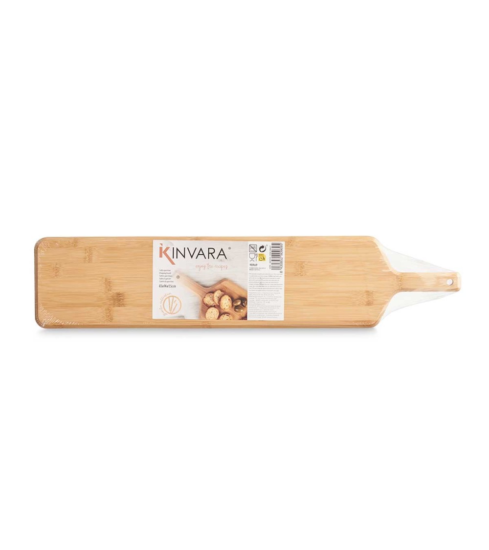 Dcasa Tabla De Bambú Para Aperitivo Con Mango Nordica 65 Cm